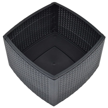 48775 vidaXL Side Table Anthracite 54x54x36,5 cm Plastic