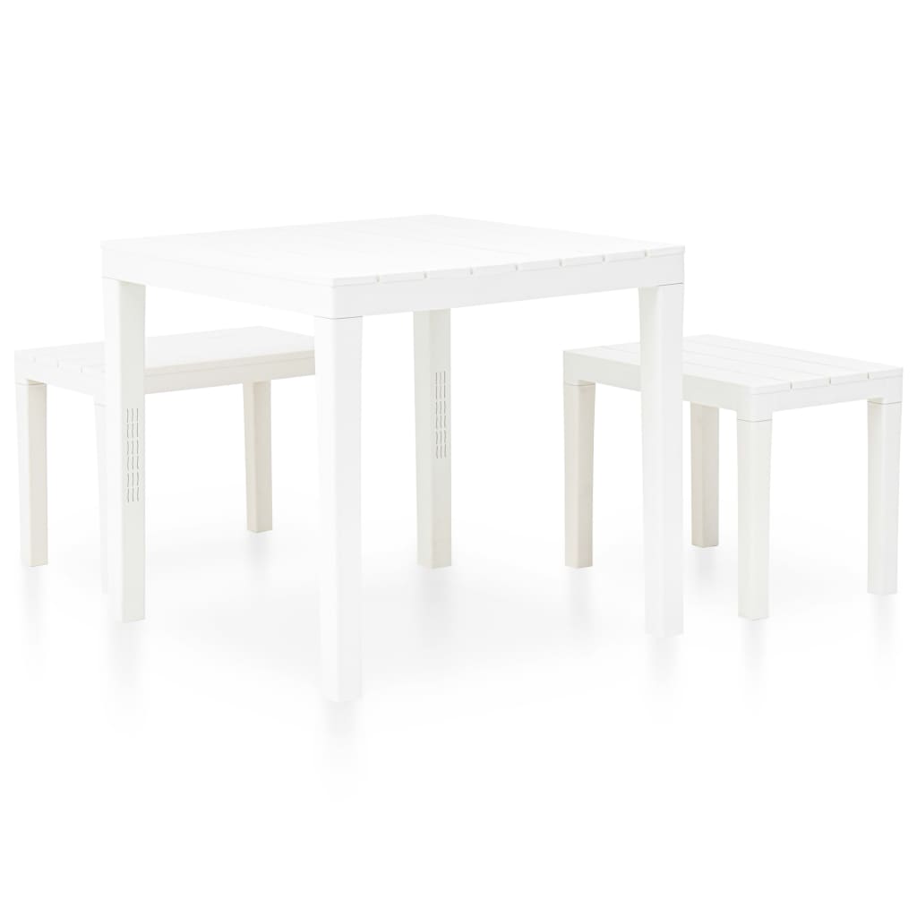 Garden Set | White | Plastic | Medium | Durable | Garden Set | Square