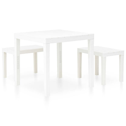 Garden Set | White | Plastic | Medium | Durable | Garden Set | Square