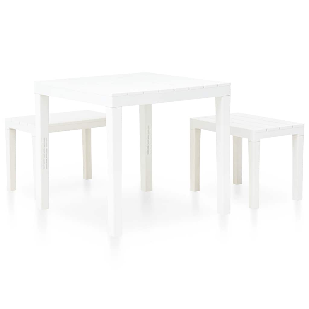 Garden Set | White | Plastic | Medium | Durable | Garden Set | Square