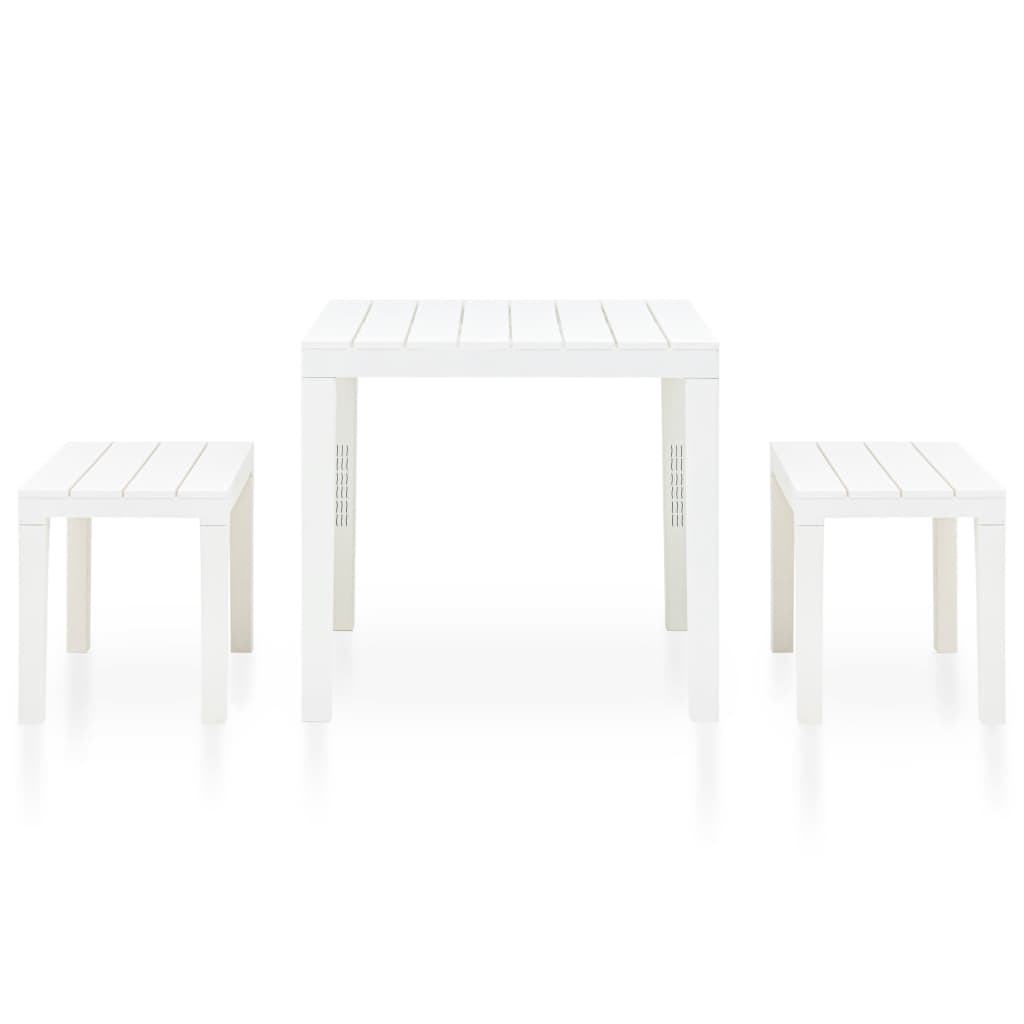 Garden Set | White | Plastic | Medium | Durable | Garden Set | Square