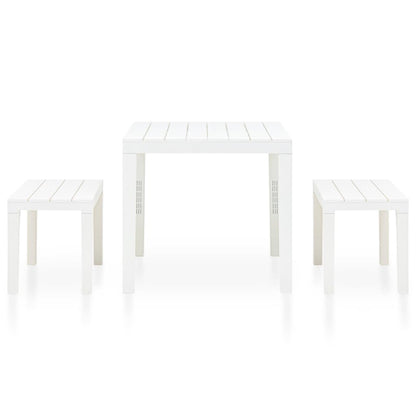 Garden Set | White | Plastic | Medium | Durable | Garden Set | Square