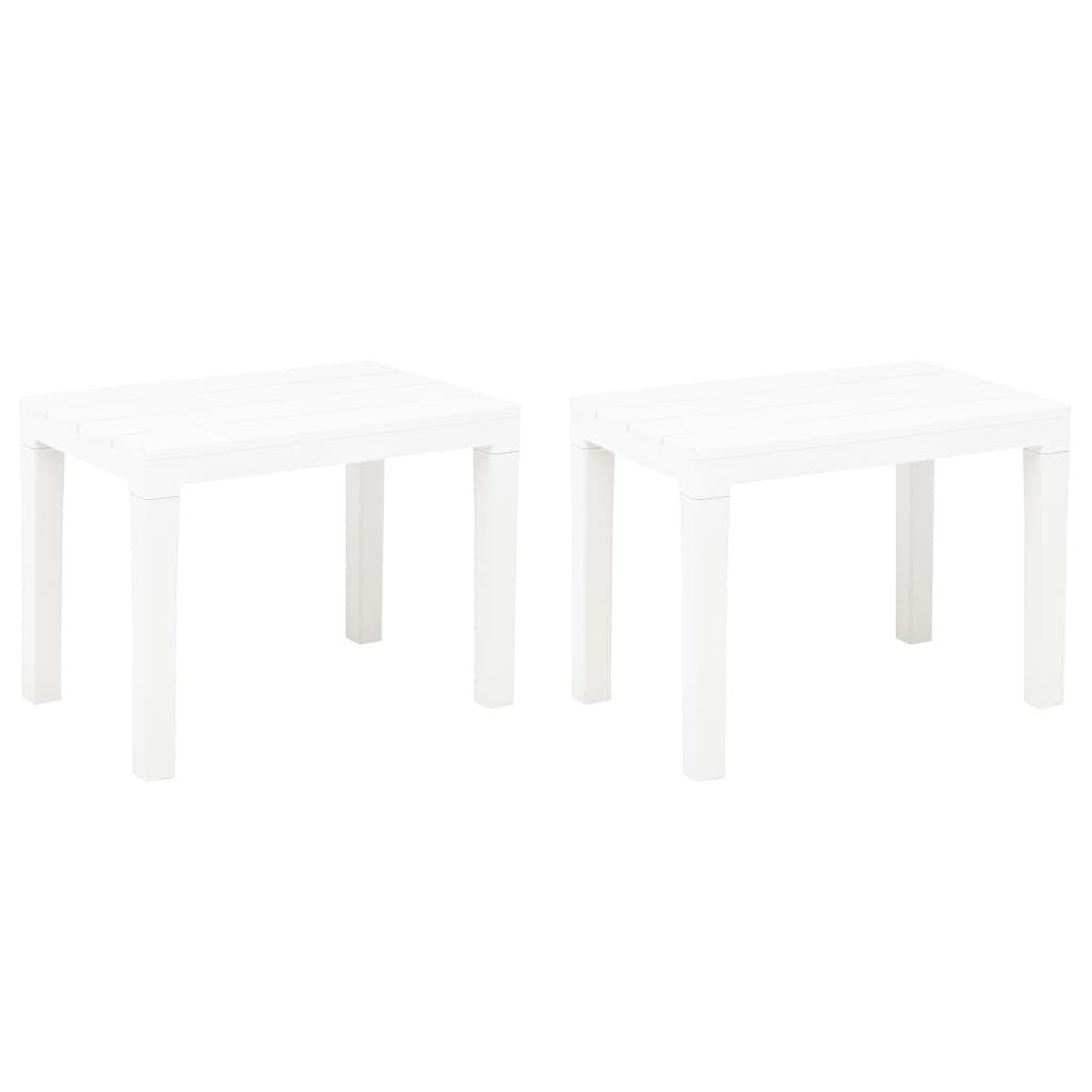Garden Bench | Set of 2 | White | Plastic | Medium | Lightweight
