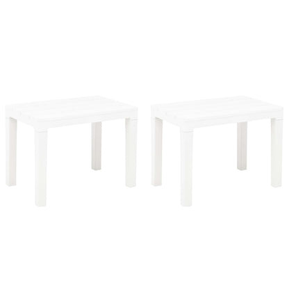 Garden Bench | Set of 2 | White | Plastic | Medium | Lightweight