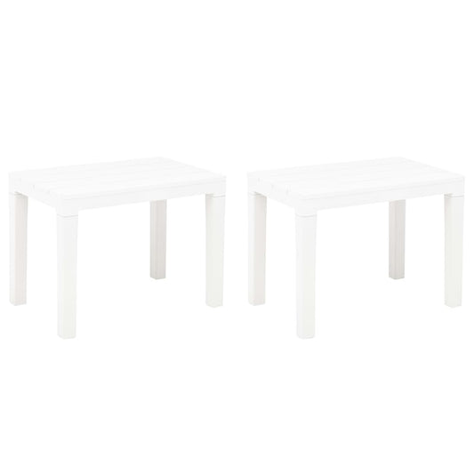 Garden Bench | Set of 2 | White | Plastic | Medium | Lightweight