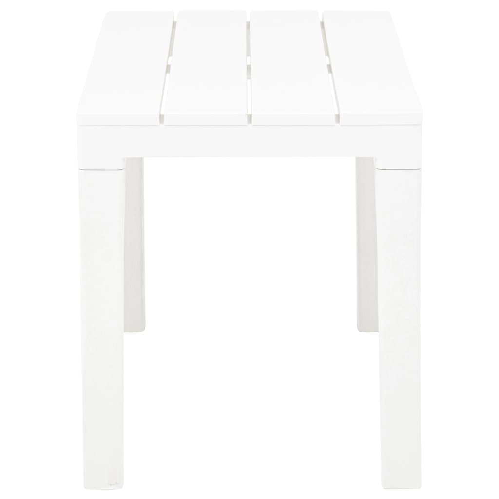 Garden Bench | Set of 2 | White | Plastic | Medium | Lightweight