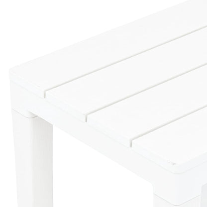 Garden Bench | Set of 2 | White | Plastic | Medium | Lightweight