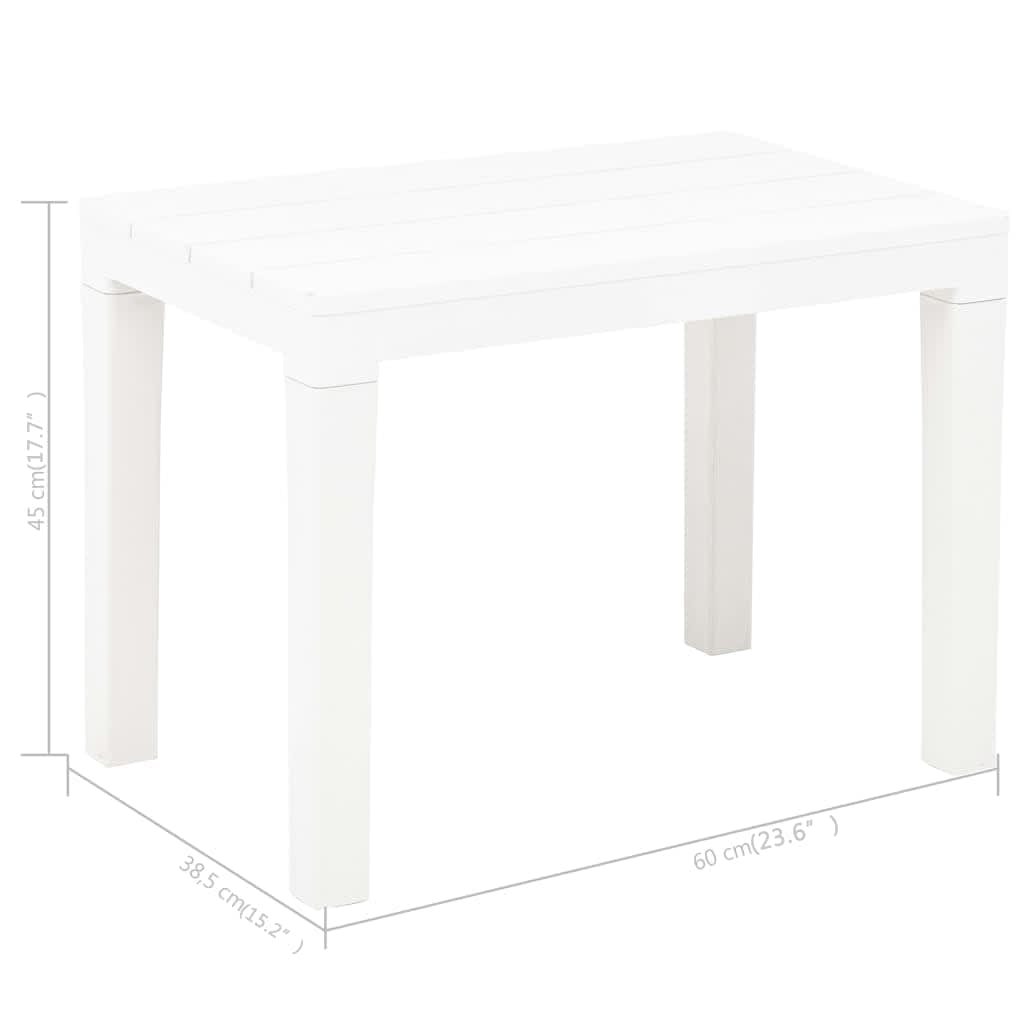 Garden Bench | Set of 2 | White | Plastic | Medium | Lightweight