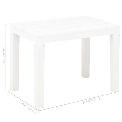 Garden Bench | Set of 2 | White | Plastic | Medium | Lightweight