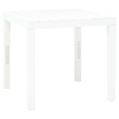 48783 vidaXL Garden Table White 78x78x72 cm Plastic