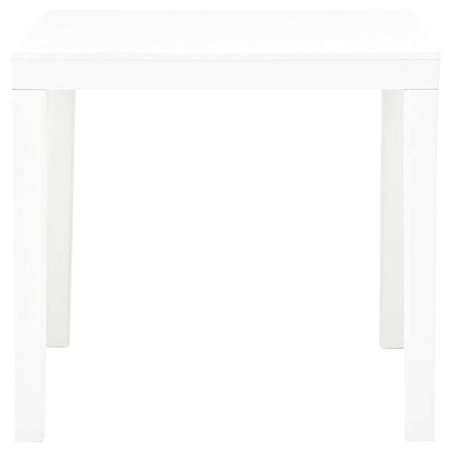 48783 vidaXL Garden Table White 78x78x72 cm Plastic