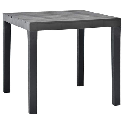 48784 vidaXL Garden Table Anthracite 78x78x72 cm Plastic