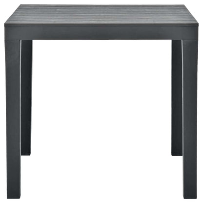 48784 vidaXL Garden Table Anthracite 78x78x72 cm Plastic