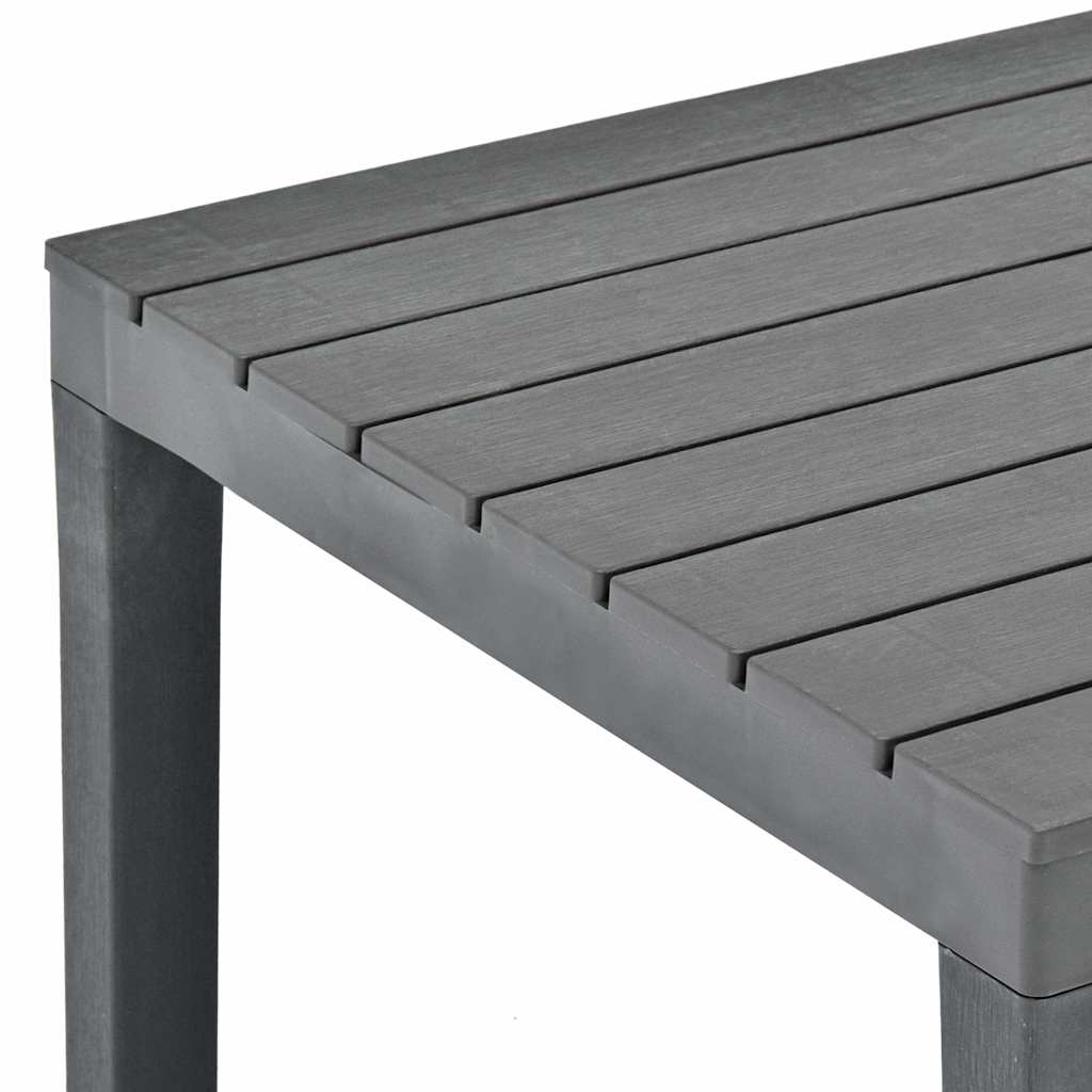 48784 vidaXL Garden Table Anthracite 78x78x72 cm Plastic