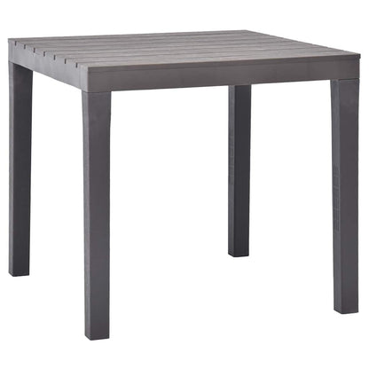 Garden Table Mocca 78x78x72 cm Plastic