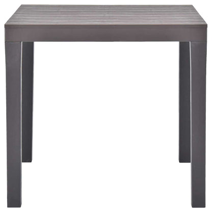 48785 vidaXL Garden Table Mocca 78x78x72 cm Plastic