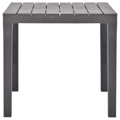 48785 vidaXL Garden Table Mocca 78x78x72 cm Plastic