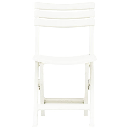 Garden Chair | Set of 2 | White | Plastic | Standard | Foldable