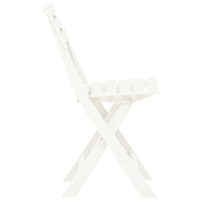 Garden Chair | Set of 2 | White | Plastic | Standard | Foldable
