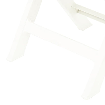 Garden Chair | Set of 2 | White | Plastic | Standard | Foldable