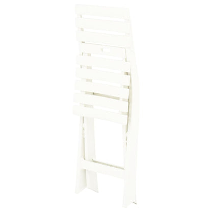 Garden Chair | Set of 2 | White | Plastic | Standard | Foldable