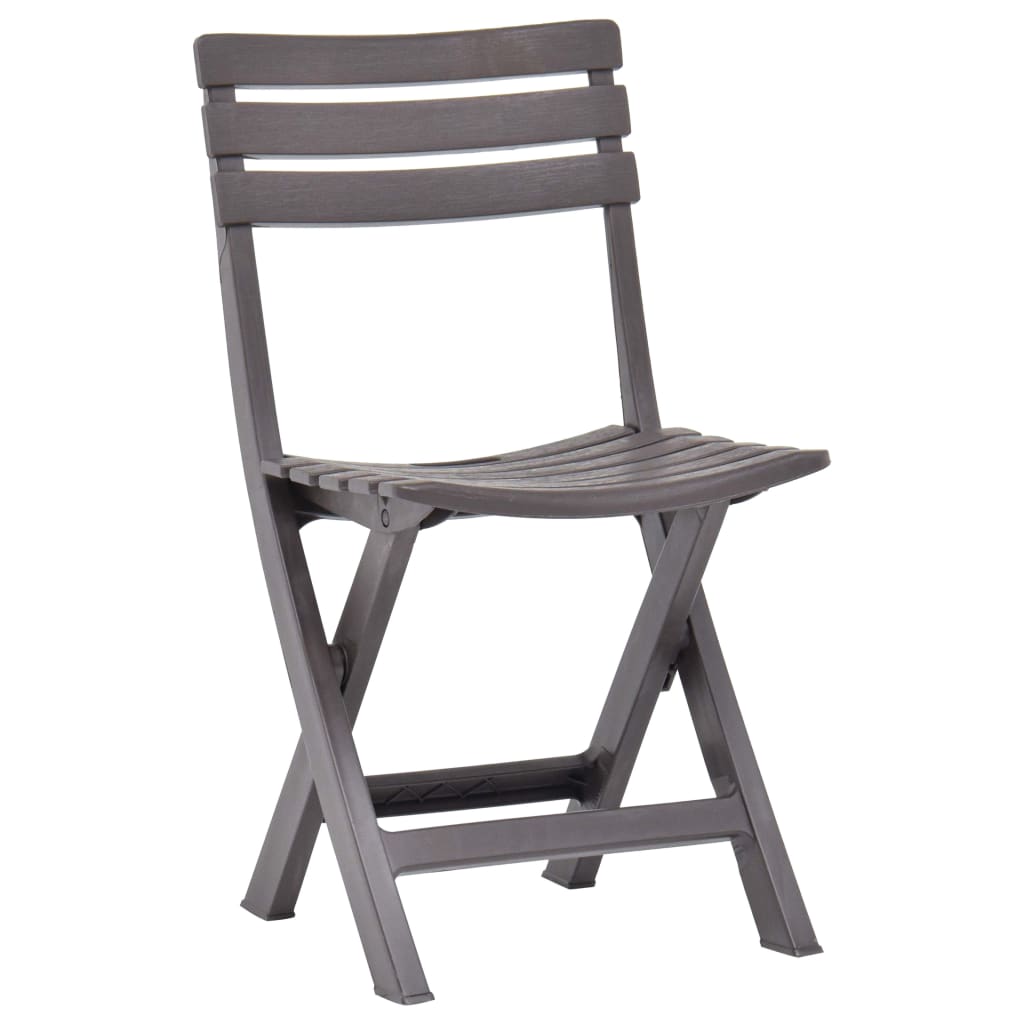 Garden Chair | Set of 2 | Mocha | Plastic | Standard | Foldable