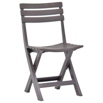 Garden Chair | Set of 2 | Mocha | Plastic | Standard | Foldable
