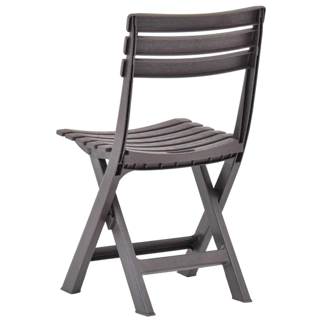 Garden Chair | Set of 2 | Mocha | Plastic | Standard | Foldable