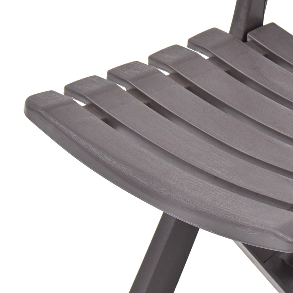 Garden Chair | Set of 2 | Mocha | Plastic | Standard | Foldable