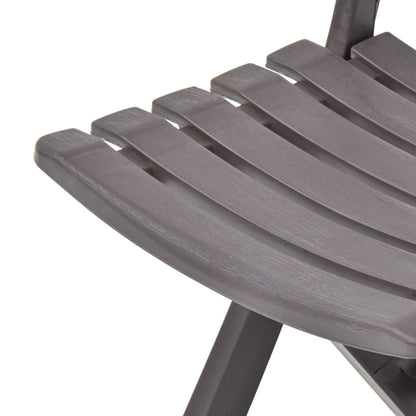 Garden Chair | Set of 2 | Mocha | Plastic | Standard | Foldable