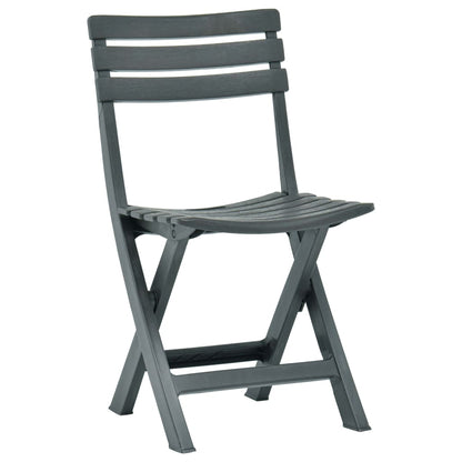 Garden Chair | Set of 2 | Green | Plastic | Standard | Collapsible