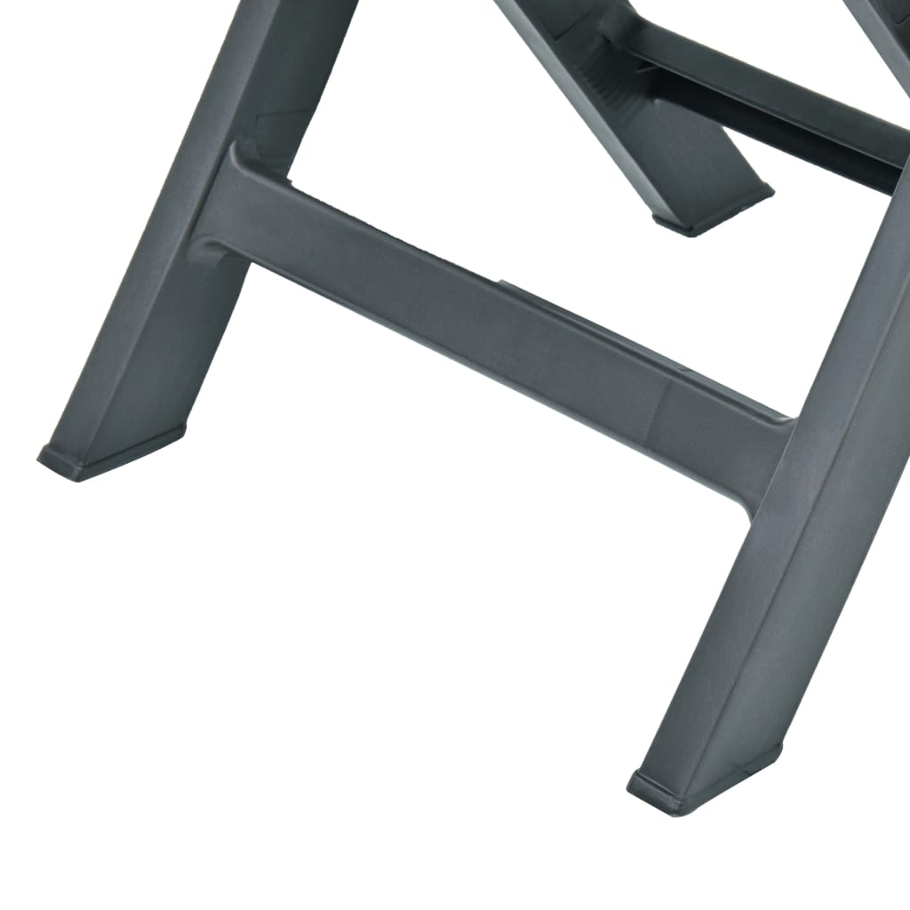 Garden Chair | Set of 2 | Green | Plastic | Standard | Collapsible