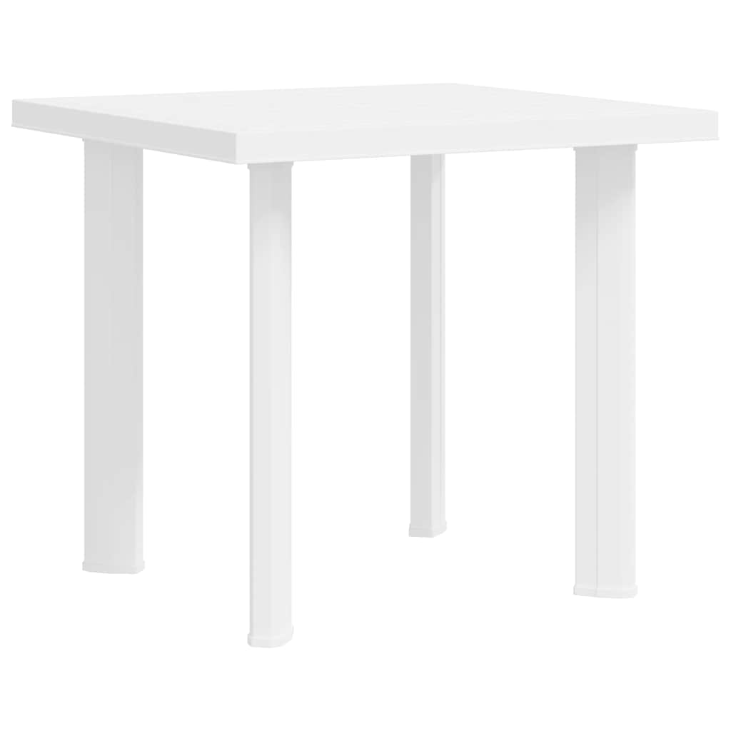 48802 vidaXL Garden Table White 80x75x72 cm Plastic