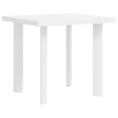 48802 vidaXL Garden Table White 80x75x72 cm Plastic