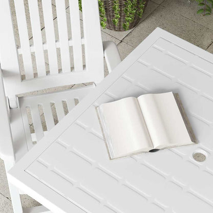 48802 vidaXL Garden Table White 80x75x72 cm Plastic
