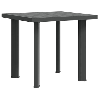 48804 vidaXL Garden Table Anthracite 80x75x72 cm Plastic