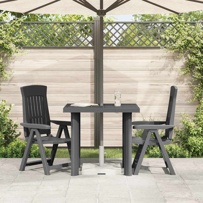 48804 vidaXL Garden Table Anthracite 80x75x72 cm Plastic