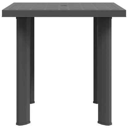 48804 vidaXL Garden Table Anthracite 80x75x72 cm Plastic