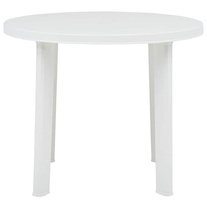 48805 vidaXL Garden Table White 89 cm Plastic