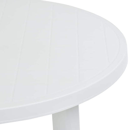 48805 vidaXL Garden Table White 89 cm Plastic