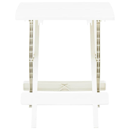 Folding Garden Table White 45x43x50 cm Plastic