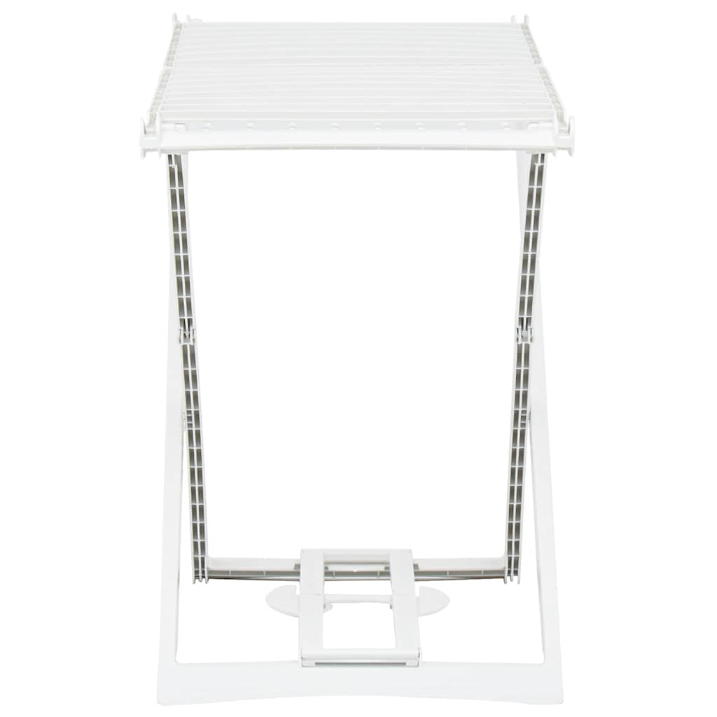 Folding Clothes Dry Rack White Plastic