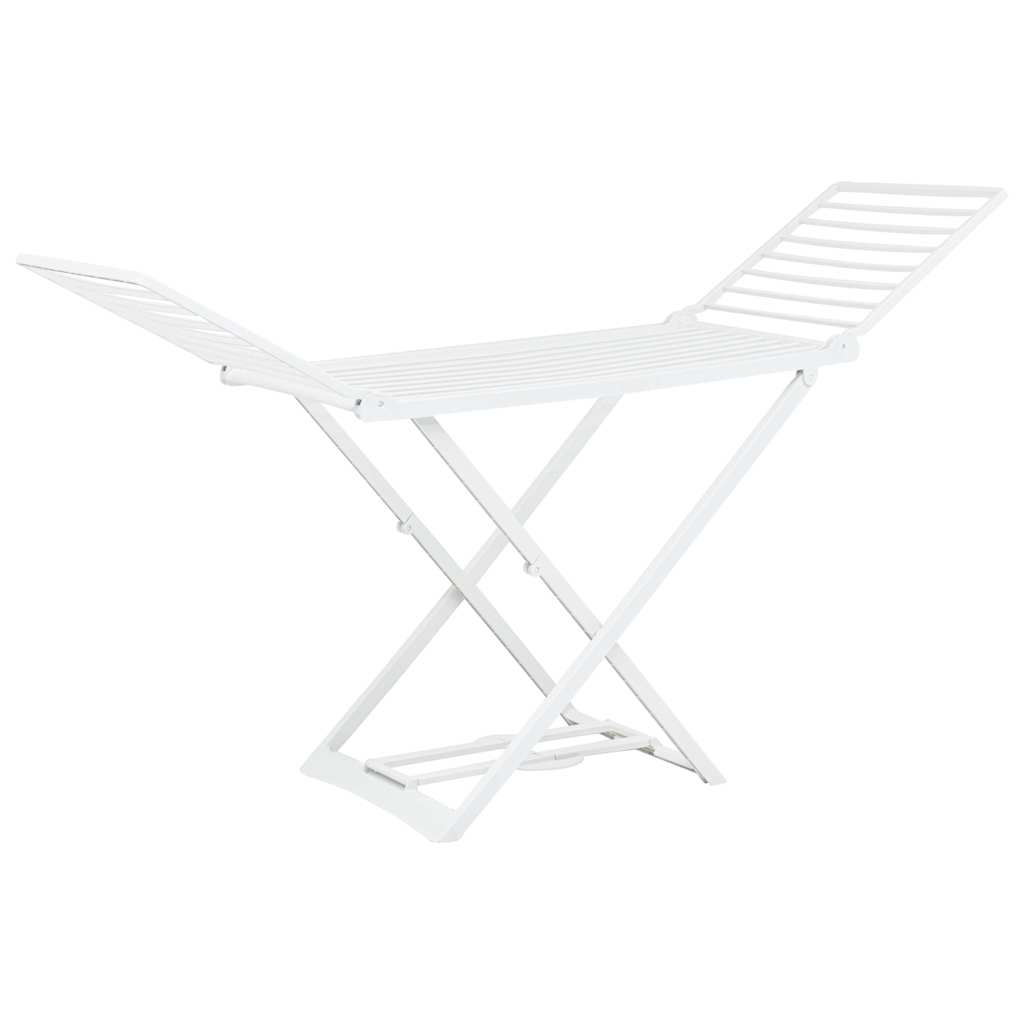 Folding Clothes Dry Rack White Plastic