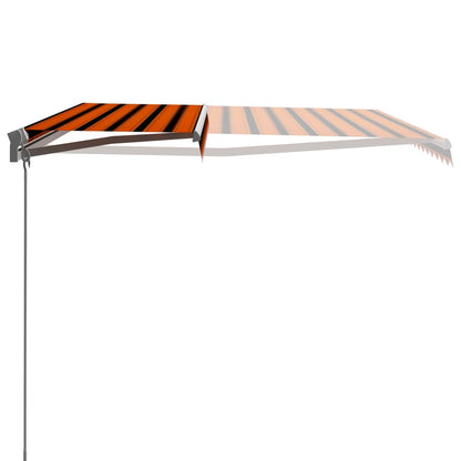 Manual Retractable Awning 400x300 cm Orange and Brown