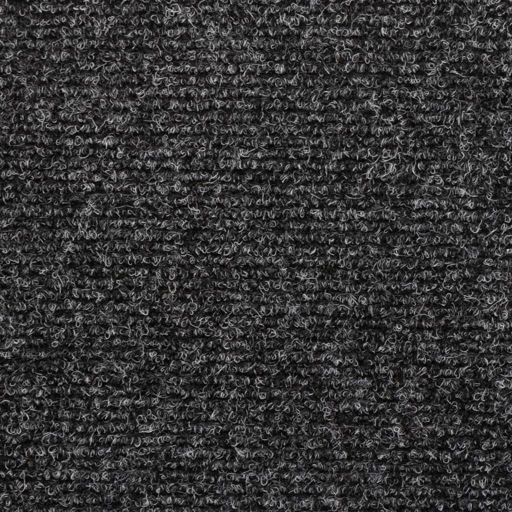 Stair Mats Self-adhesive 15 pcs 65x21x4 cm Dark Grey Rectangular Edge