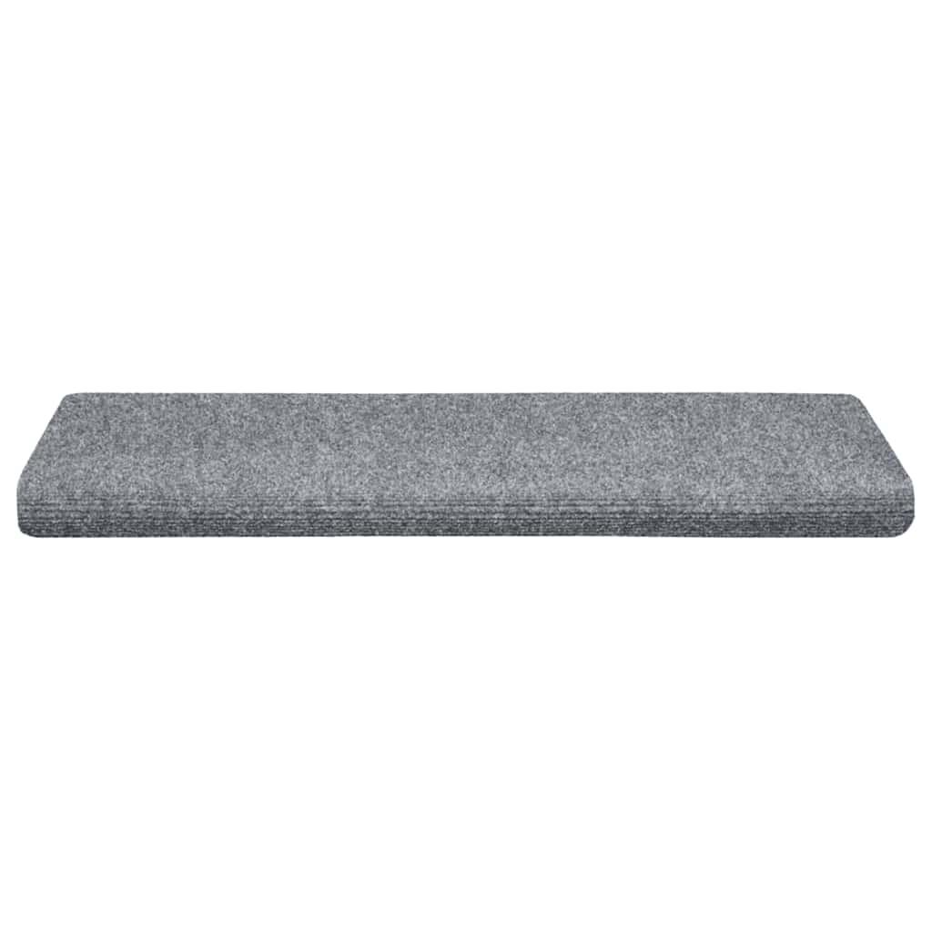 Stair Mats Self-adhesive 15 pcs 65x21x4 cm Light Grey Rectangular Edge