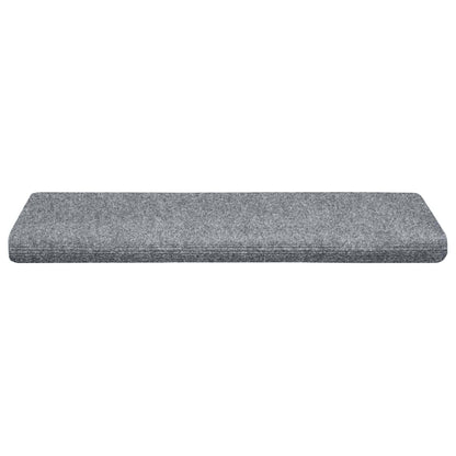 Stair Mats Self-adhesive 15 pcs 65x21x4 cm Light Grey Rectangular Edge