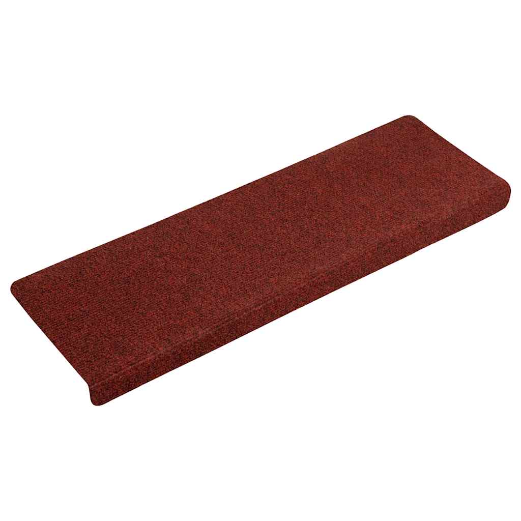 Stair Mats Self-adhesive 15 pcs 65x21x4 cm Bordeaux Red Rectangular Edge
