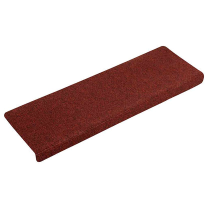 Stair Mats Self-adhesive 15 pcs 65x21x4 cm Bordeaux Red Rectangular Edge