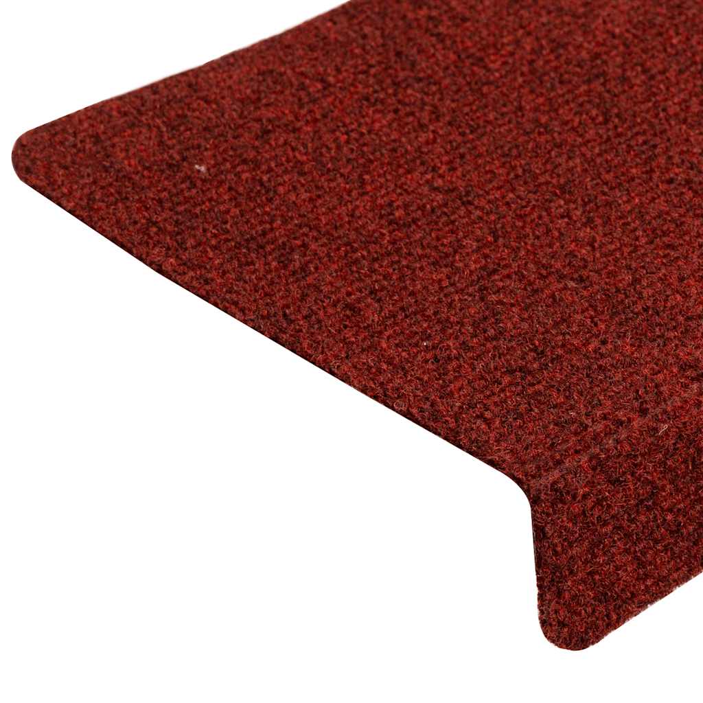 Stair Mats Self-adhesive 15 pcs 65x21x4 cm Bordeaux Red Rectangular Edge